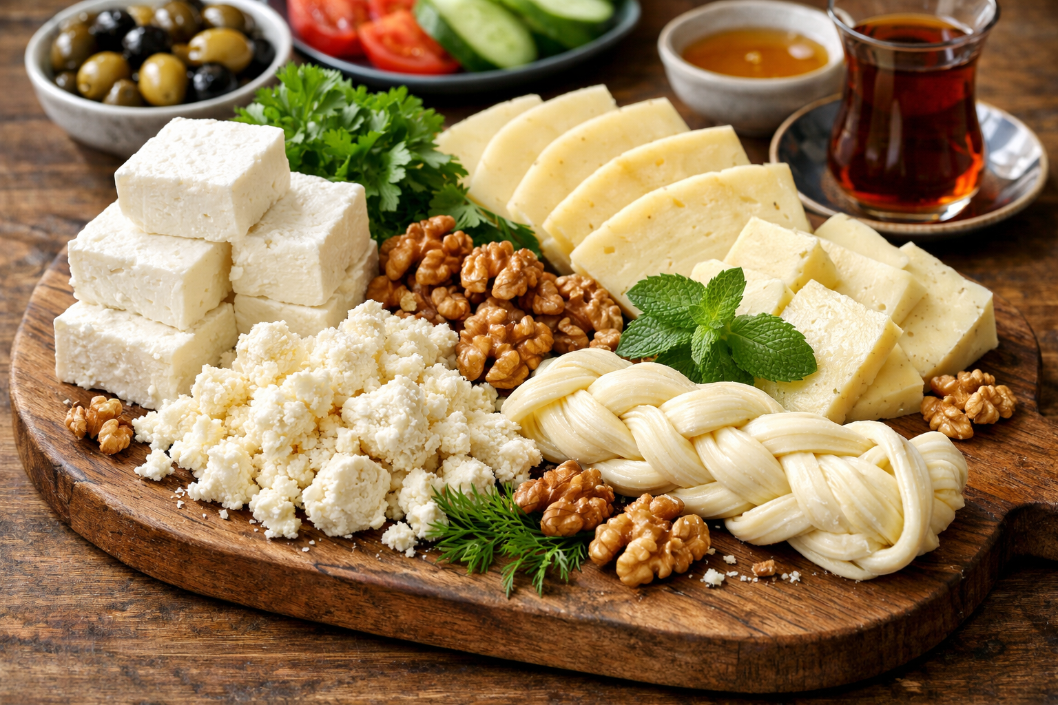 Peynir çeşitleri tabağı