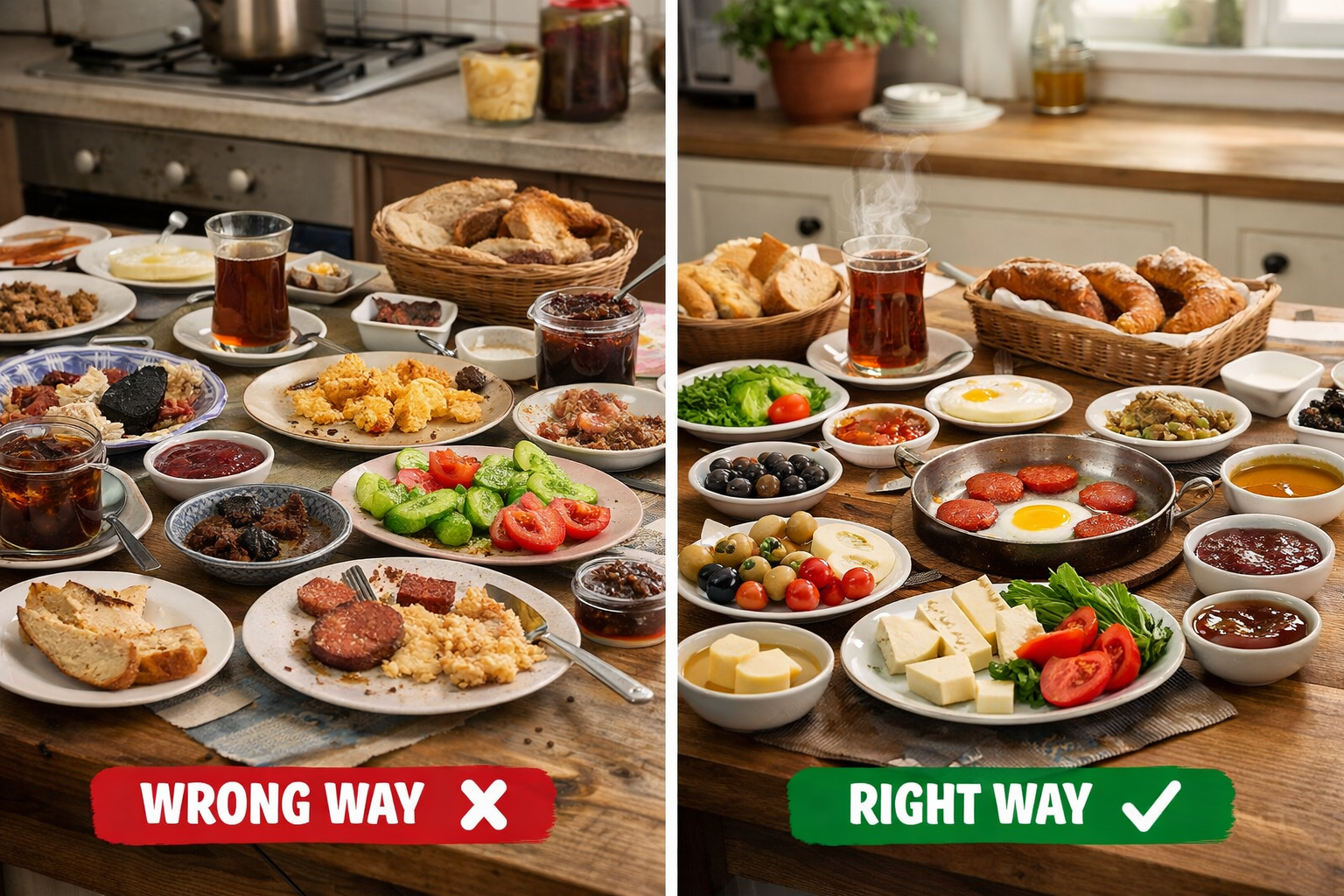 Kahvaltı hazırlık hataları